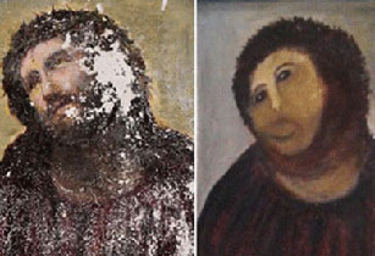 Jesus Christ fresco botched by Spanish amateur