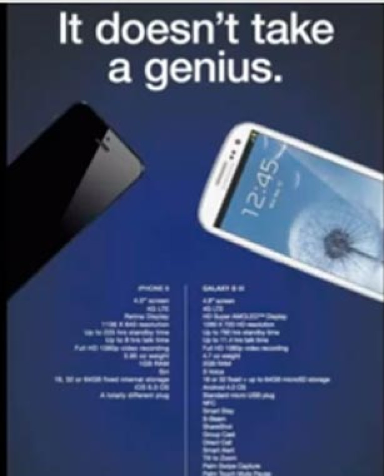  Samsung поиздевался над iPhone 5 в своей рекламе (видео)