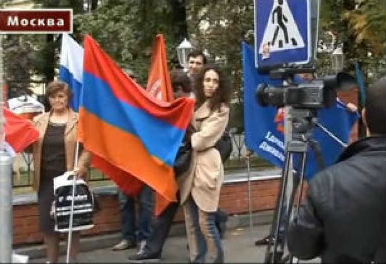  Джавахкские армяне протестуют в Москве (видео) 