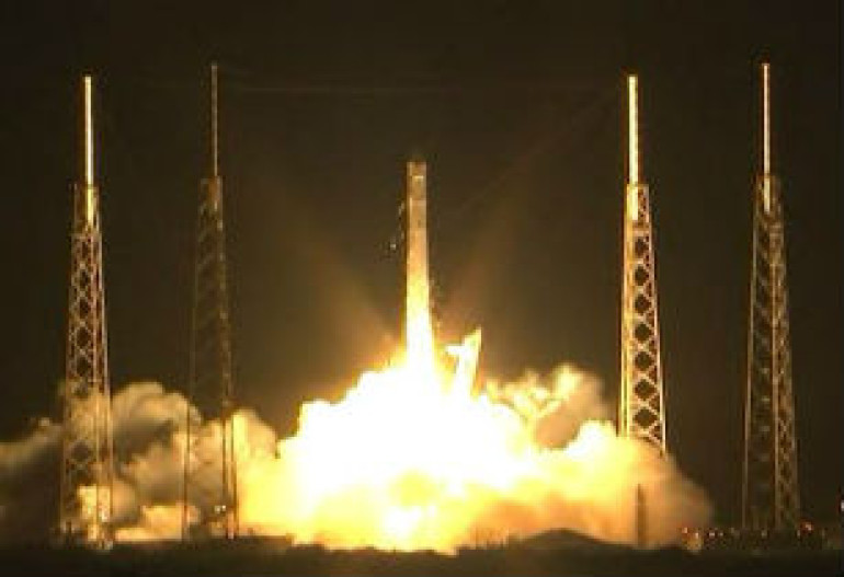 Space X liftoff begins