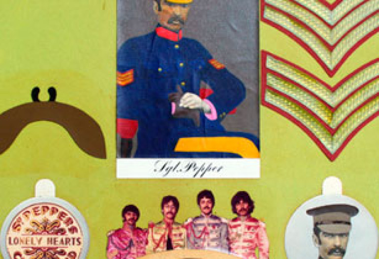 Коллаж, использованный при создании вкладыша восьмого альбома The Beatles, продан на аукционе почти за 90 тысяч долларов