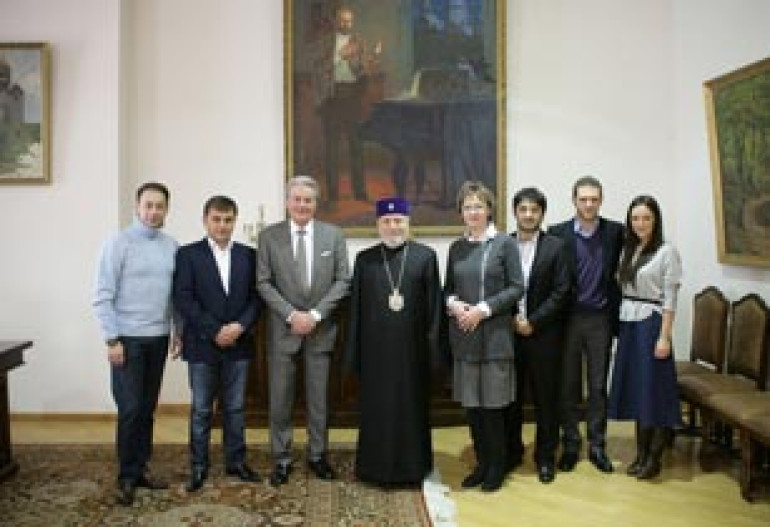 Armenia’s Catholicos received world famous French actor Alain Delon