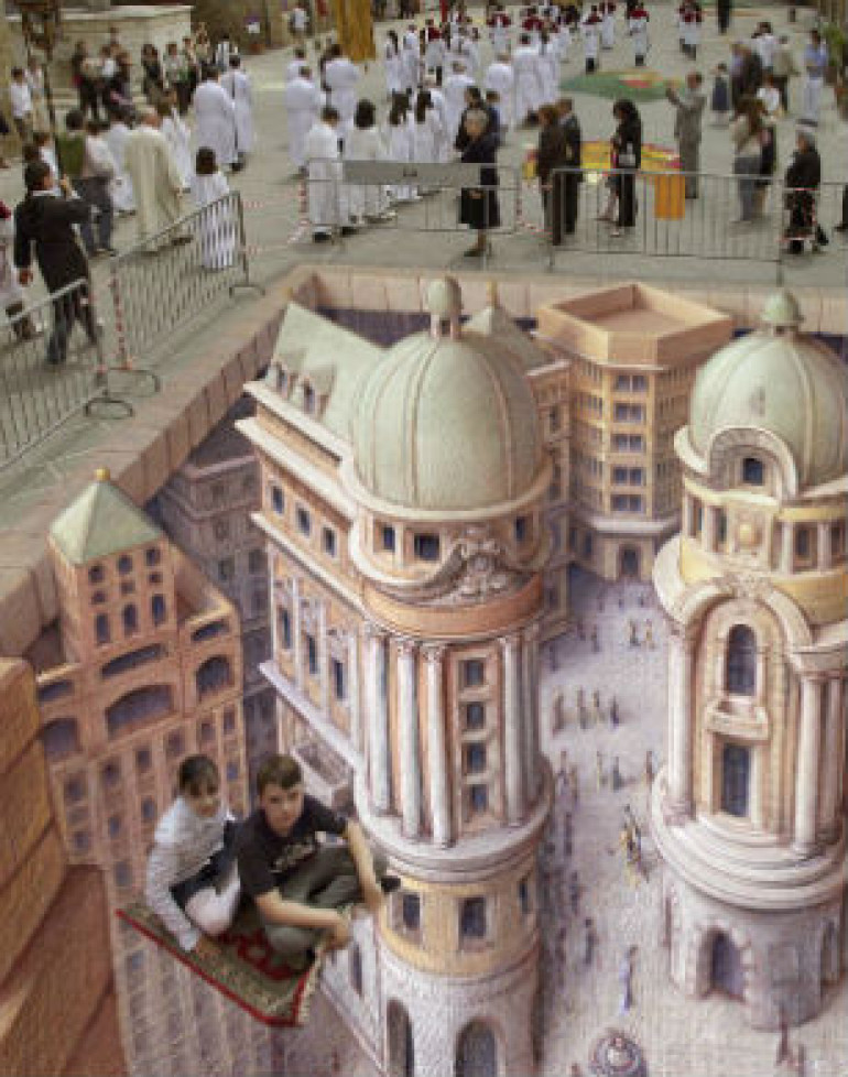 Amazingly realistic 3D images on pavements across America and Europe