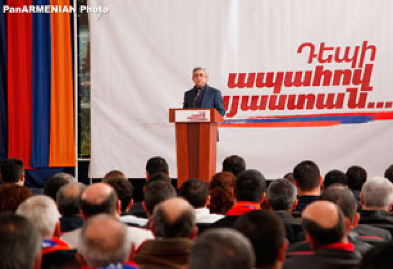 Будьте уверены, в 2018 году народу и следующему президенту Армении передам совершенно иную Армению – Серж Саргсян