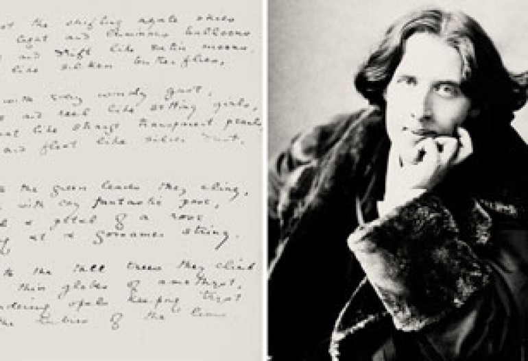 Oscar Wilde poem for sale at Bonhams