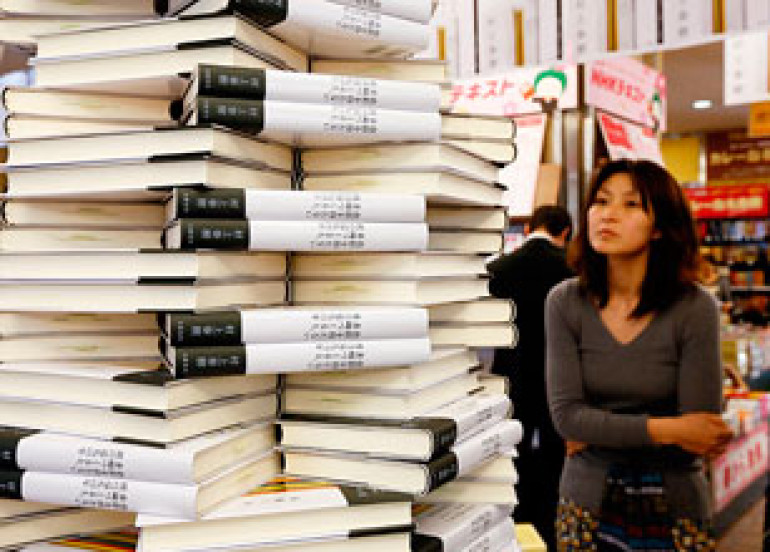 Fans pack stores for midnight release of Haruki Murakami novel