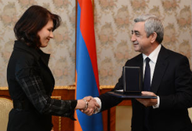 Armenian President awards Ukrainian Armenologist Irina Gayuk with Movses Khorenatsi Order