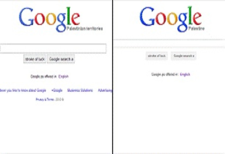 Google edition adopts 'Palestine'
