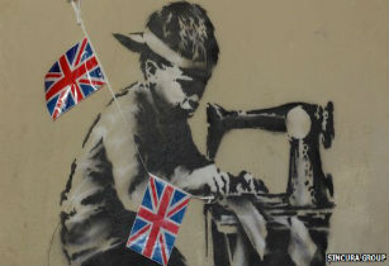 Banksy's Slave Labour mural to be auctioned in London