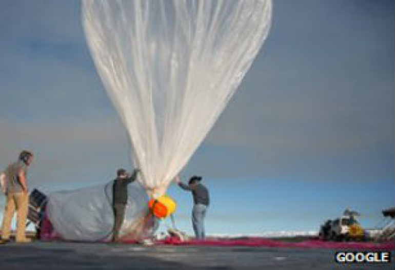 Google balloons to beam Internet from space