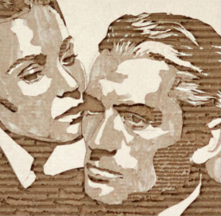 Talented British artist carves layered portraits into pieces of cardboard