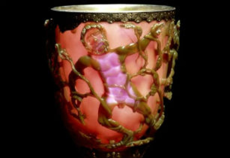 1,600-year-old Roman goblet glows red because of silver and gold particles in the glass
