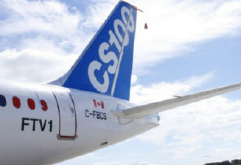 Bombardier CS100 выполнил первый тестовый полет