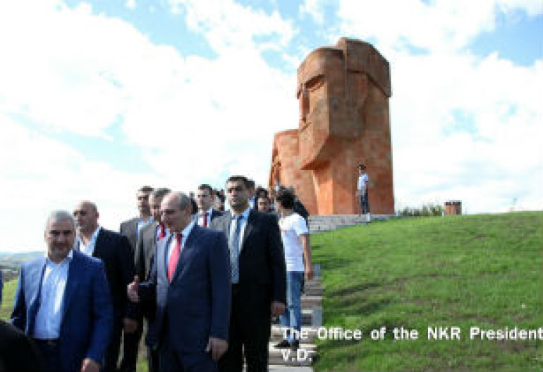 Bako Sahakyan attends symbolic monument re-opening event