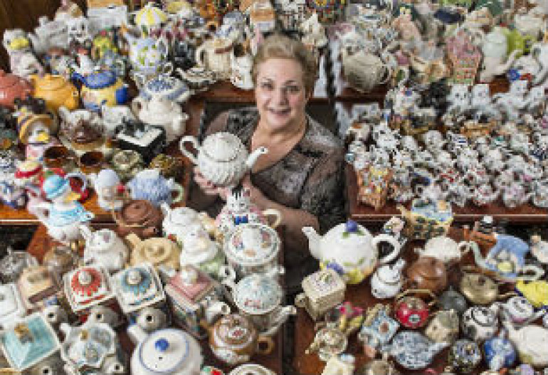 Tea shop owner collects 1,000 in every shape and size 