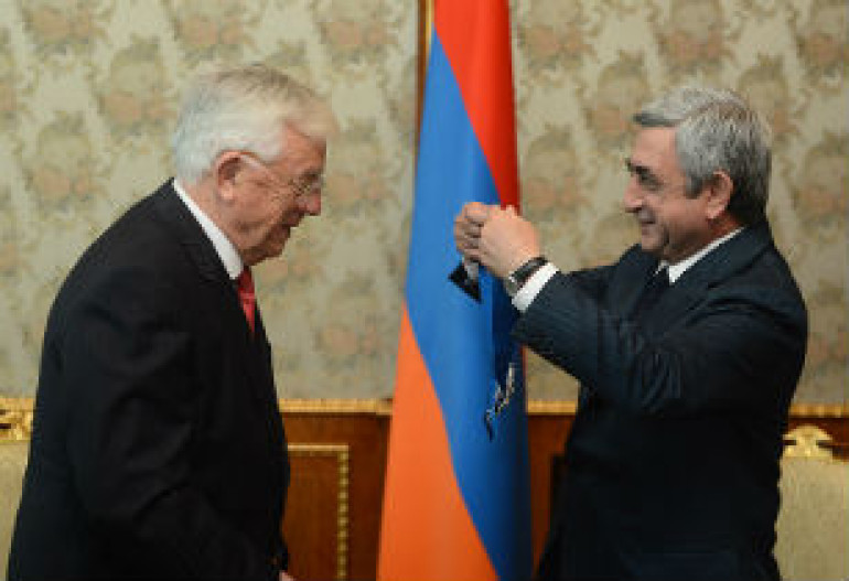 Armenian president hosts renowned composer Raimonds Pauls