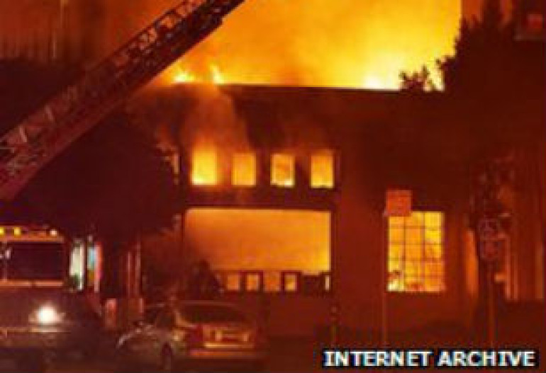 Fire damages Internet archive building