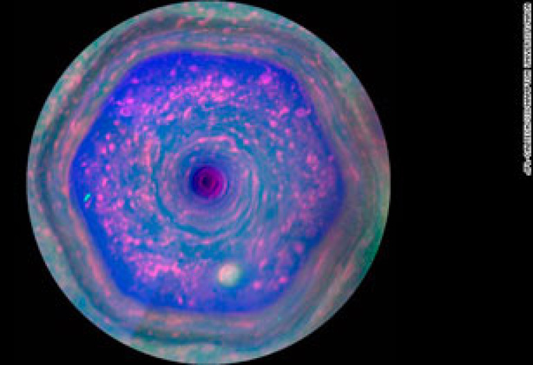 NASA shares image of massive 'Hexagon' on Saturn