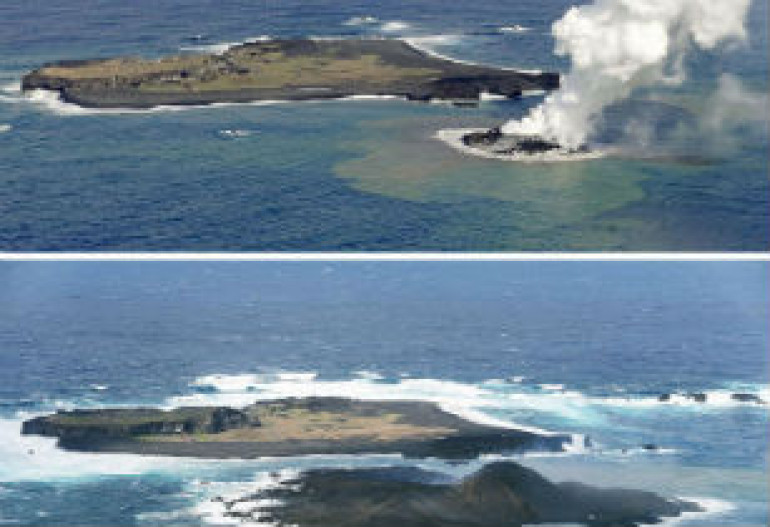 Japan's newest island triples in size