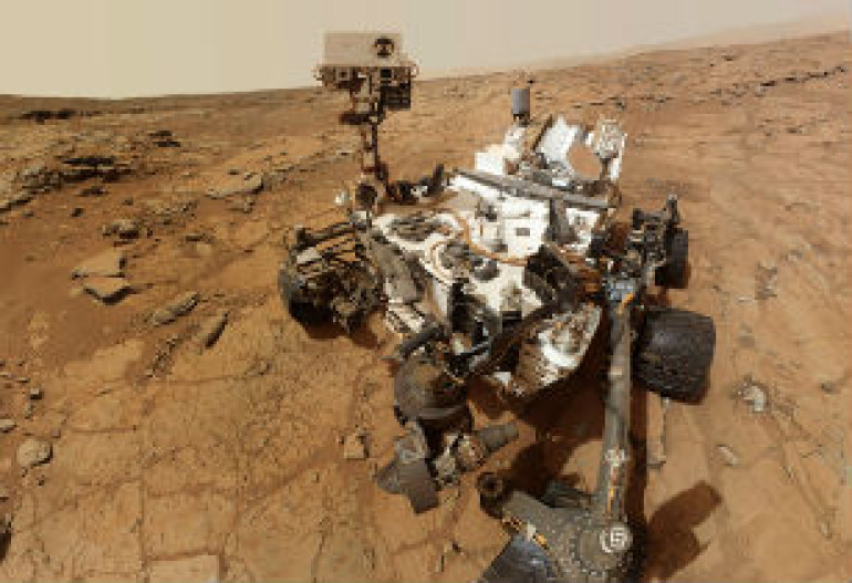Mars rover takes first photo from red planet 