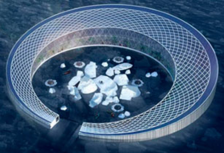 Forget Waterworld - this amazing floating city could use freshwater from melting icebergs to generate power and grow its own foo