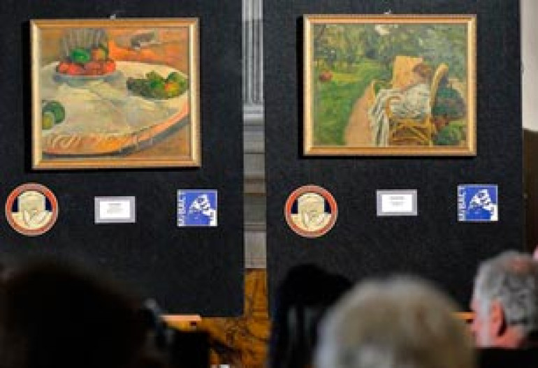 Stolen art 'hung on kitchen wall'