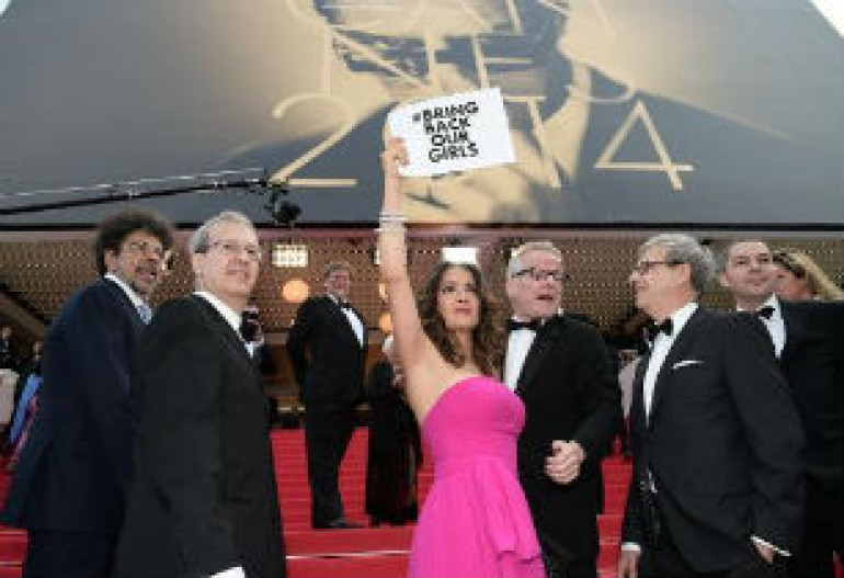 Stars mobilize for abducted Nigeria girls on Cannes Red Carpet