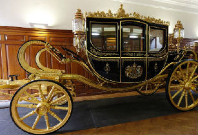 The Queen's new palace on wheels unveiled for opening of Parliament today