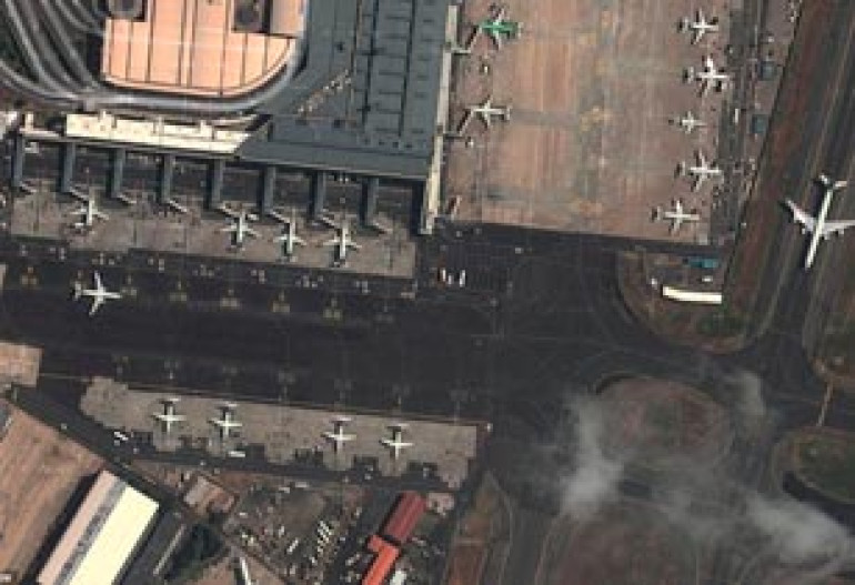 Airports from above: Satellite images reveal the complexity of the 'bones, muscles and nerves' of international air hubs