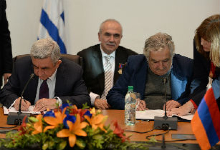 Հայաստանի և Ուրուգվայի Նախագահների հանդիպման արդյունքներով համատեղ հայտարարություն է ընդունվել