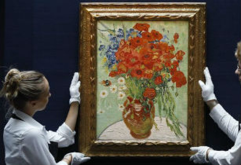Van Gogh floral still life sells for $61.8m