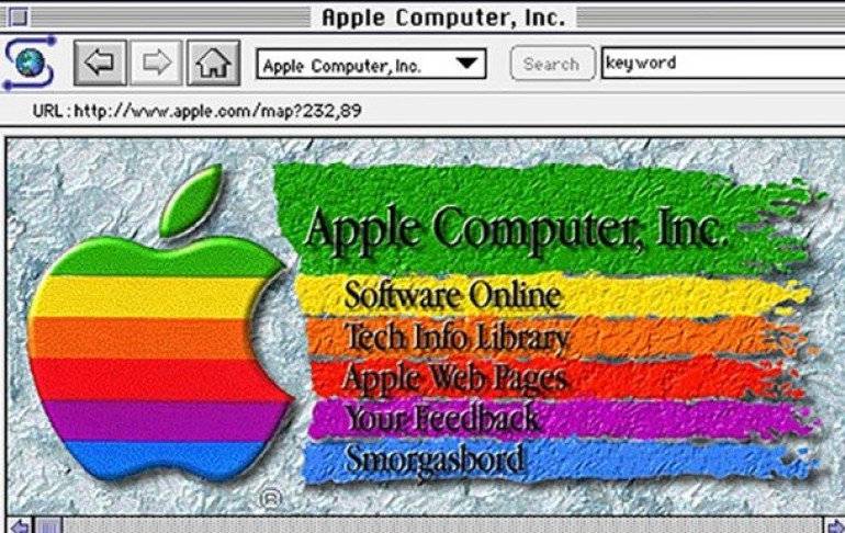 Համացանցում է հայտնվել Apple-ի վեբ-կայքի ամենաառաջին տարբերակը