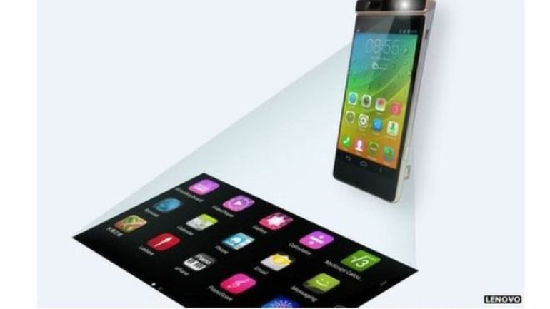 Lenovo phone features virtual keyboard