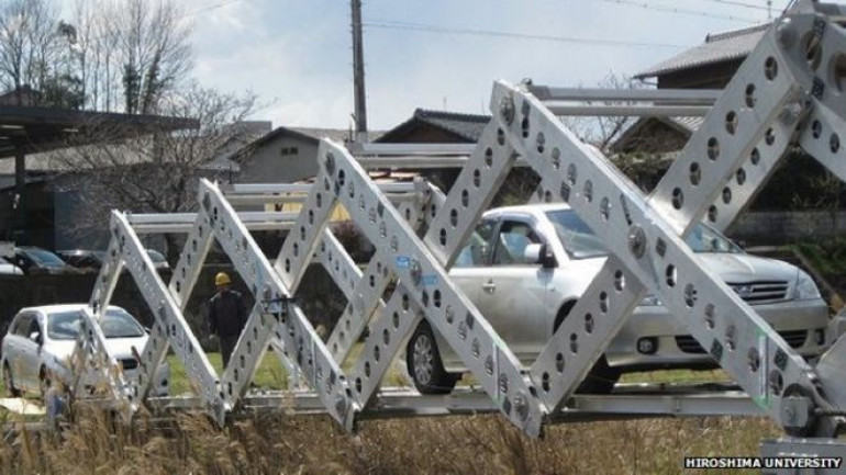 Engineers create emergency origami bridge