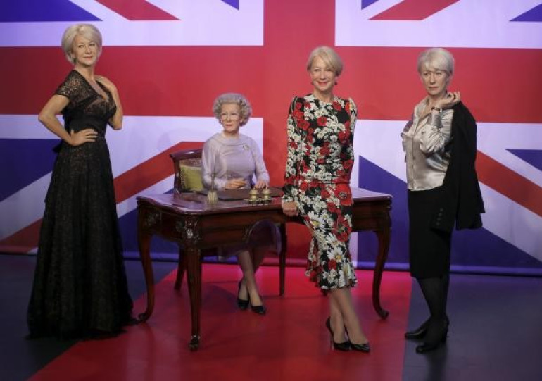 'Spot the fake!' Mirren meets herself in triplicate wax works