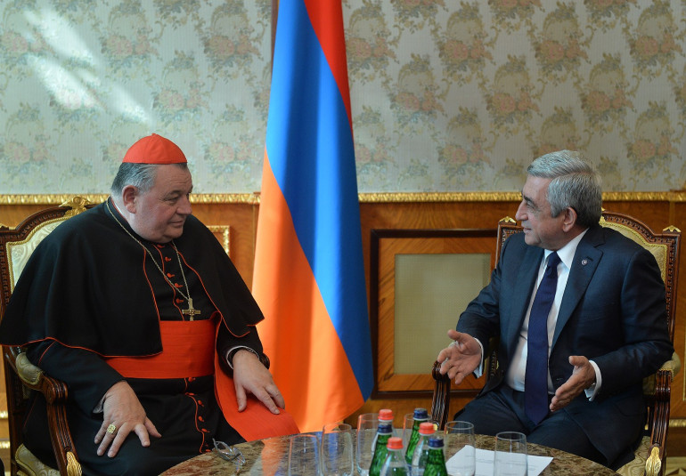 Նախագահն ընդունել է Չեխիայի Կաթոլիկ եկեղեցու առաջնորդ, Պրահայի արքեպիսկոպոս Կարդինալ Դոմինիկ Դուկային