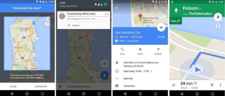 Google maps upgraded to work offline