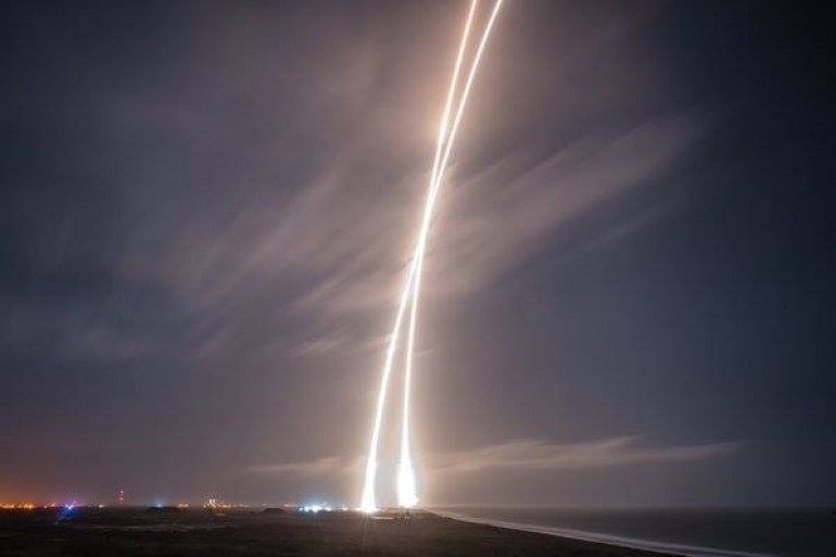 SpaceX rocket in historic vertical landing