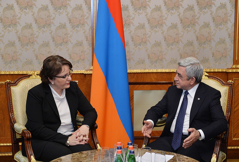 Նախագահն ընդունել է Վրաստանի պաշտպանության նախարար Թինաթին Խիդաշելիին