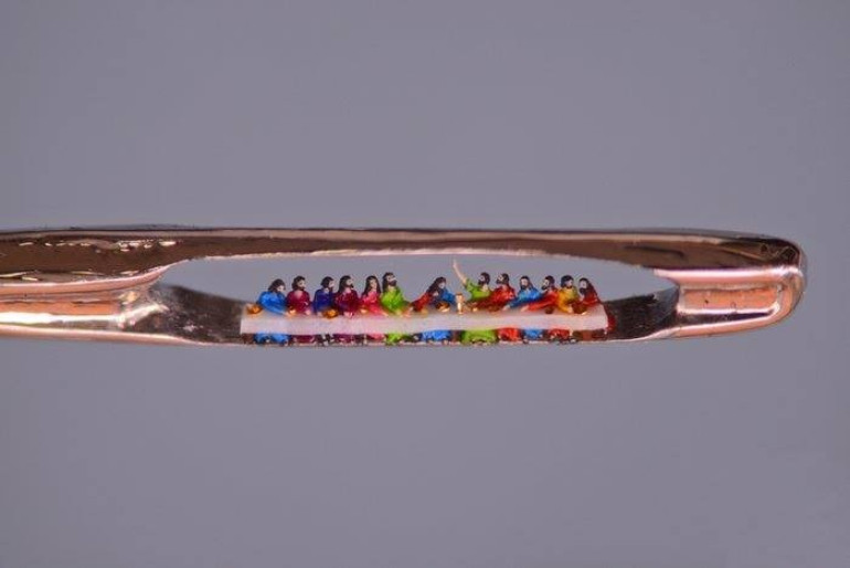Noddy Holder through the eye of a needle: pinhead pop art – in pictures