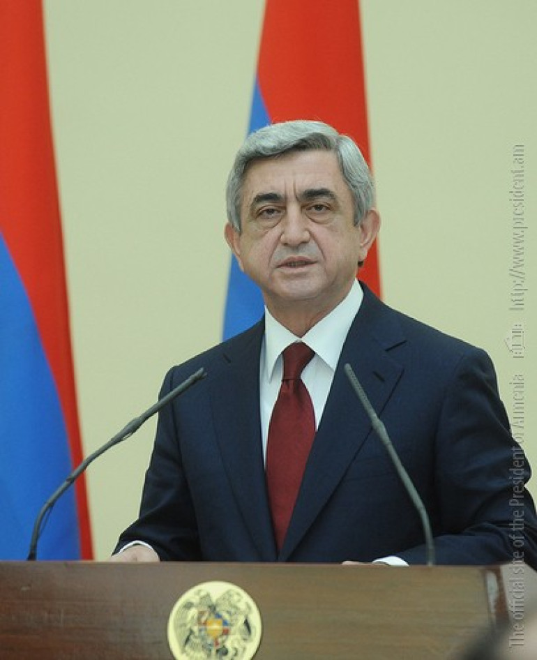 Հայտարարում եմ ի լուր աշխարհի. հայերի բնաջնջում կամ բռնագաղթեցում Արցախում չի լինելու. նոր ցեղասպանություն մենք թույլ չենք տալու. Սերժ Սարգսյան