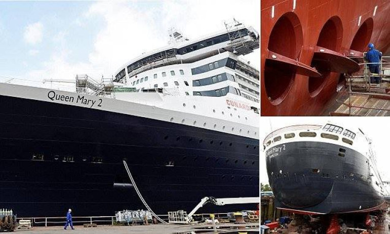 Queen Mary 2. ավարտին են մոտենում խոշորագույն նավի վերանորոգման աշխատանքները (լուսանկարներ)