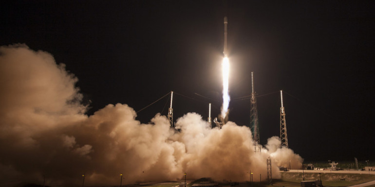 SpaceX rocket lifts off on cargo run and lands at launch site