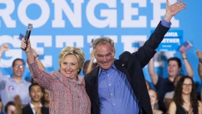 US election: Clinton selects Tim Kaine as her running mate