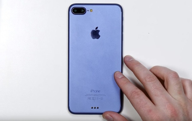 Голубой iPhone 7 впервые показали на видео