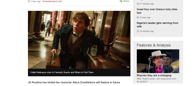 JK Rowling hints at Dumbledore return