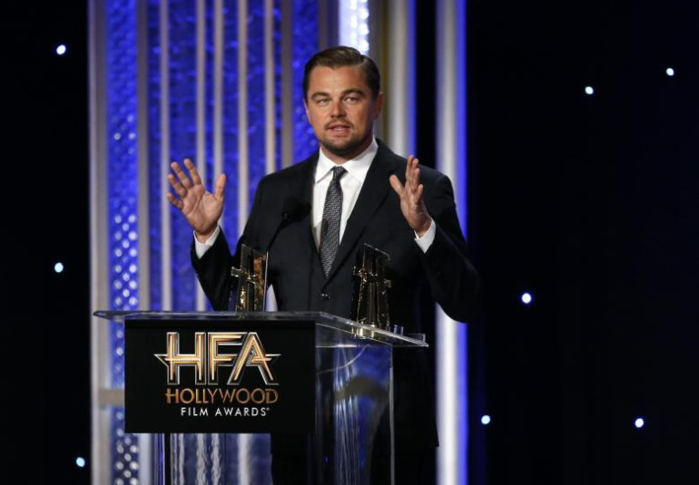 Leonardo DiCaprio lunches in Edinburgh to support the homeless