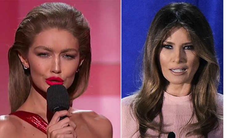 Gigi Hadid savaged on Twitter for 'racist' Melania Trump impression