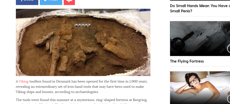 1,000-year old Viking toolbox found at Danish Fortress