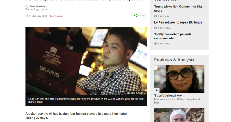 IA beats humans in poker game